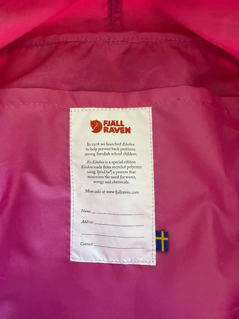 NEW Fjallraven Re-Kanken Backpack in Pink Rose, Standard Size